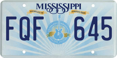 MS license plate FQF645