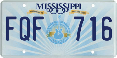 MS license plate FQF716