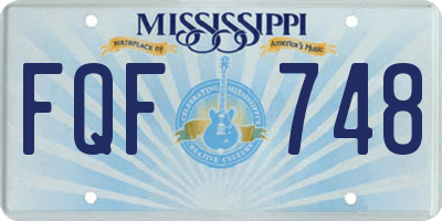 MS license plate FQF748