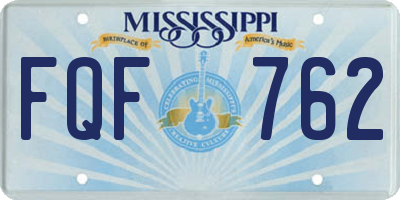 MS license plate FQF762