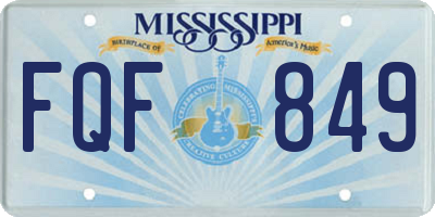 MS license plate FQF849