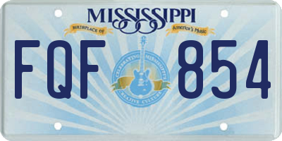 MS license plate FQF854