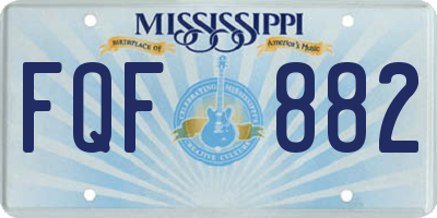 MS license plate FQF882