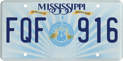 MS license plate FQF916