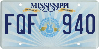 MS license plate FQF940