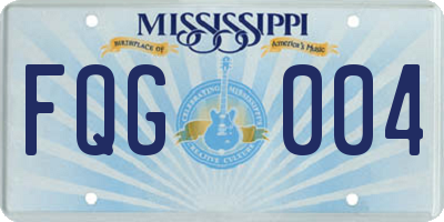 MS license plate FQG004