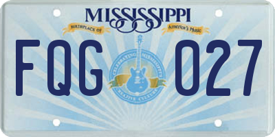 MS license plate FQG027