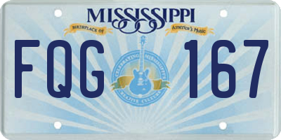 MS license plate FQG167