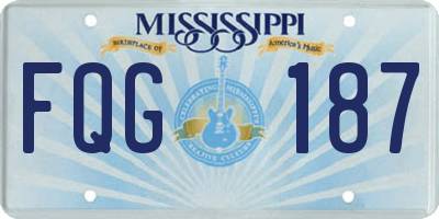 MS license plate FQG187