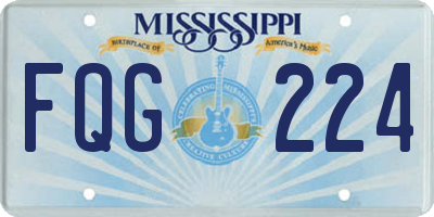 MS license plate FQG224