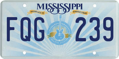 MS license plate FQG239