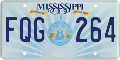 MS license plate FQG264