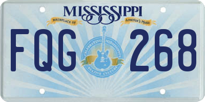 MS license plate FQG268
