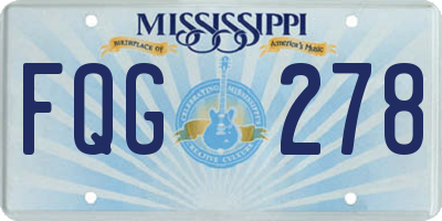 MS license plate FQG278