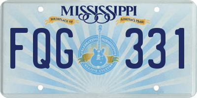 MS license plate FQG331