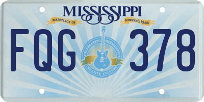 MS license plate FQG378