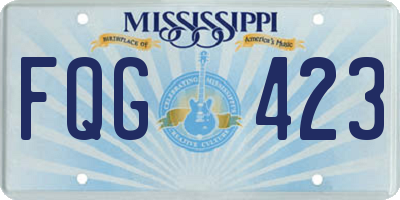 MS license plate FQG423