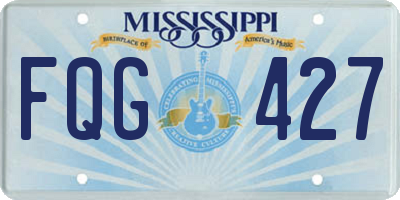 MS license plate FQG427