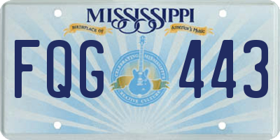 MS license plate FQG443