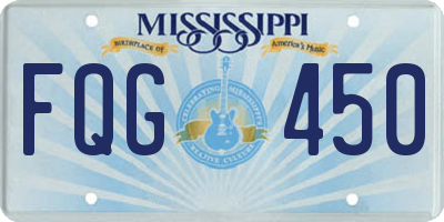 MS license plate FQG450