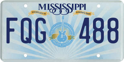 MS license plate FQG488