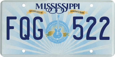 MS license plate FQG522