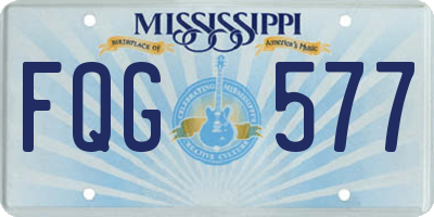 MS license plate FQG577