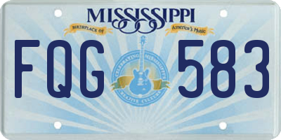 MS license plate FQG583