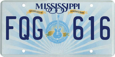 MS license plate FQG616