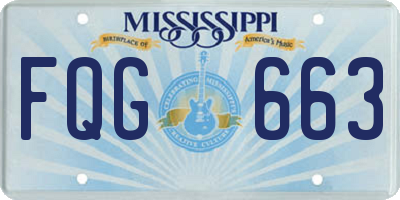 MS license plate FQG663