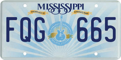 MS license plate FQG665