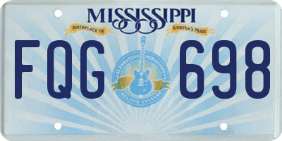 MS license plate FQG698