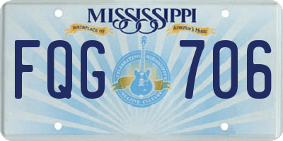 MS license plate FQG706