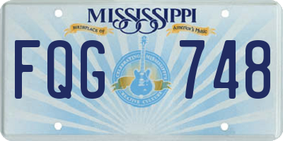 MS license plate FQG748