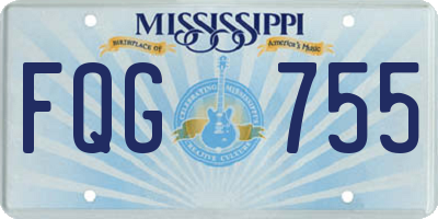 MS license plate FQG755