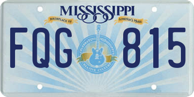 MS license plate FQG815