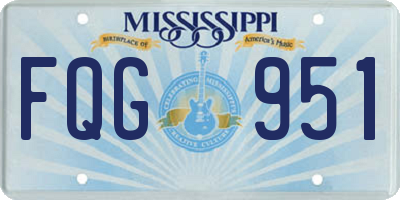 MS license plate FQG951