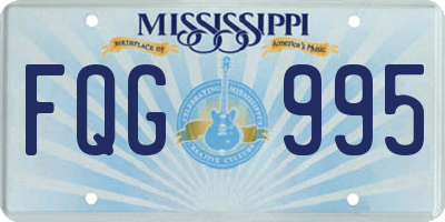 MS license plate FQG995