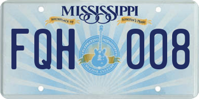 MS license plate FQH008
