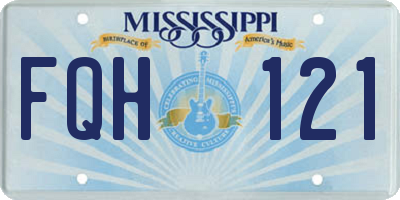 MS license plate FQH121