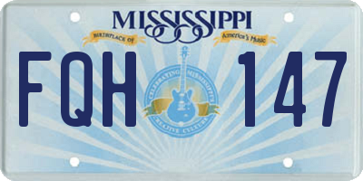 MS license plate FQH147