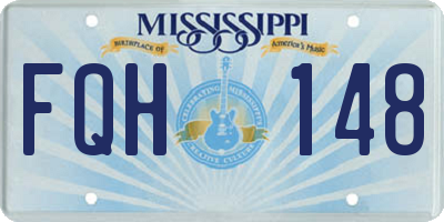 MS license plate FQH148
