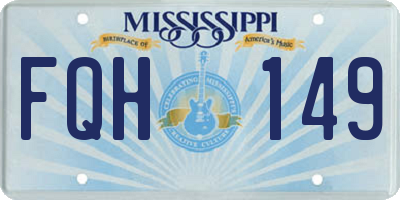 MS license plate FQH149