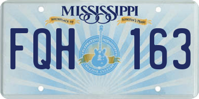 MS license plate FQH163