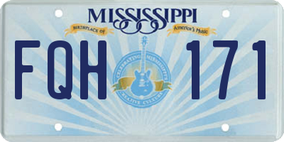 MS license plate FQH171