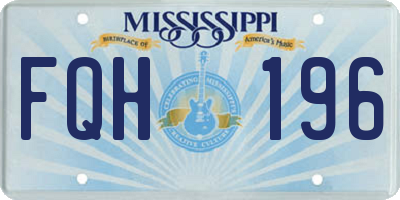 MS license plate FQH196