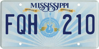 MS license plate FQH210