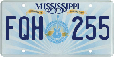 MS license plate FQH255