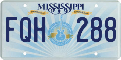 MS license plate FQH288