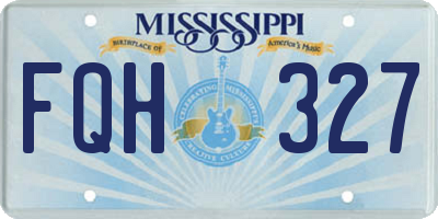 MS license plate FQH327